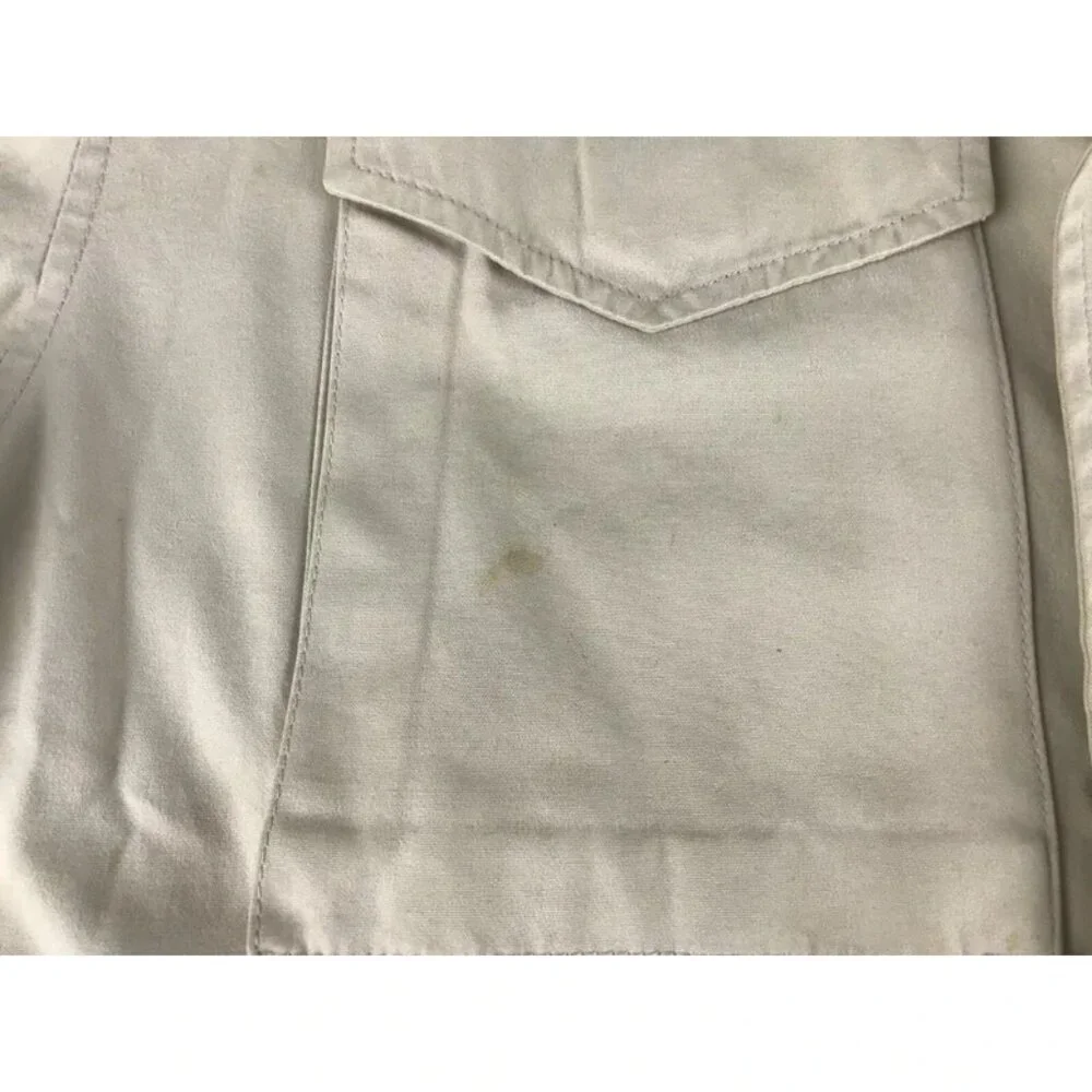 J.Crew Mens Beige 100% Cotton Long Sleeve Pockets Field Mechanic Jacket Size‎ S